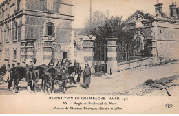 Révolution En Champagne 1911 - AY - Angle Du Boulevard Du Nord - Maison De Madame Bissinger - Très Bon état - Ay En Champagne