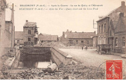 BEAUMONT - Après La Guerre - La Rue De Quéry Et L'Abreuvoir - Très Bon état - Autres & Non Classés