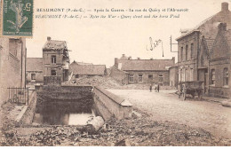 BEAUMONT - Après La Guerre - La Rue De Quéry Et L'Abreuvoir - Très Bon état - Autres & Non Classés