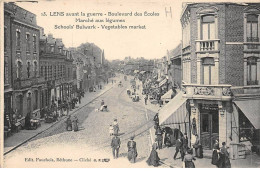 LENS Avant La Guerre - Boulevard Des Ecoles - Marché Aux Légumes - Très Bon état - Lens