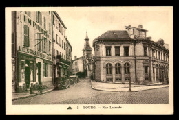 01 - BOURG - RUE LALANDE - IMPRIMERIE "LE COURRIER DE L'AIN" - CAFE DE LA POSTE - Sonstige & Ohne Zuordnung