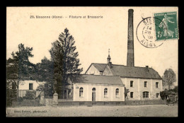 02 - SISSONNE - FILATURE ET BRASSERIE - BIERE - Sissonne