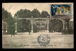 13 - MARSEILLE - EXPOSITION INTERNATIONALE D'ELECTRICITE 1908 - LES PORTIQUES LUMINEUX - VIGNETTE - Exposition D'Electricité Et Autres
