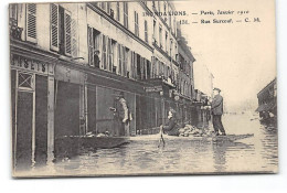 PARIS - Inondations - Janvier 1910 - Rue Surcouf - Très Bon état - Paris Flood, 1910