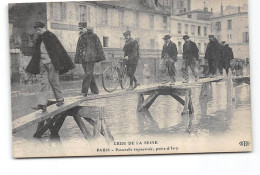 PARIS - Crue De La Seine - Passerelle Improvisée - Porte D'Ivry - Très Bon état - Überschwemmung 1910