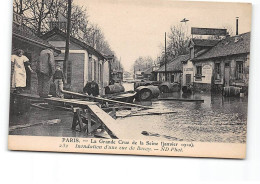 PARIS - La Grande Crue De La Seine - Janvier 1910 - Inondation D'une Rue De Bercy - Très Bon état - Überschwemmung 1910