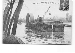 PARIS - Crue De La Seine - Les Travaux Du Tube Berlier - Le Pont - Très Bonétat - Überschwemmung 1910