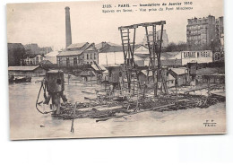 PARIS - Inondations De Janvier 1910 - Epaves En Seine - Vue Prise Du Pont Mirabeau - Très Bon état - Überschwemmung 1910