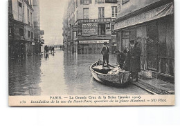 PARIS - La Grande Crue De La Seine - Janvier 1910 - Rue Du Haut Pavé - Quartier De La Place Maubert - Très Bon état - Inondations De 1910