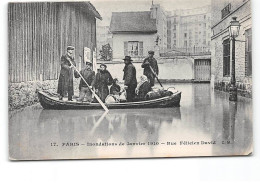 PARIS - Inondations De Janvier 1910 - Rue Félicien David - Très Bon état - Inondations De 1910
