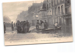 PARIS - Inondations De Paris - Janvier 1910 - Sauvetage Quai Des Tournelles - Très Bon état - Inondations De 1910