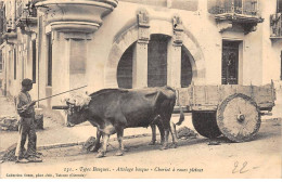 Types Basques - Attelage Basque - Chariot à Roues Pleines - Très Bon état - Sonstige & Ohne Zuordnung