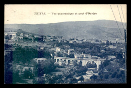 07 - PRIVAS - VUE PANORAMIQUE ET PONT D'OUVEZE - Privas