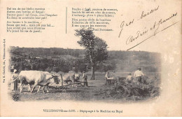 VILLENEUVE SUR LOT - Dépiquage à La Machine Au Biqui - Très Bon état - Villeneuve Sur Lot