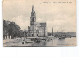 SABLE - L'Eglise Notre Dame Vue Des Ponts - Très Bon état - Sable Sur Sarthe