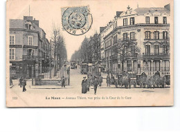 LE MANS - Avenue Thiers, Vue Prise De La Cour De La Gare - Très Bon état - Le Mans