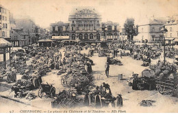 CHERBOURG - La Place Du Château Et Le Théâtre - Très Bon état - Cherbourg