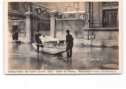 PARIS - Inondations De Paris - Janvier 1910 - Quai De Passy - Sauvetage D'un Paralytique - Très Bon état - Paris Flood, 1910