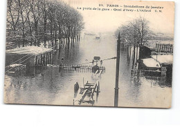 PARIS - Inondations De Janvier - La Porte De La Gare - Quai D'Ivry - L'Octroi - Très Bon état - Paris Flood, 1910