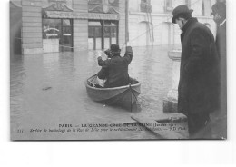 PARIS - La Grande Crue De La Seine - Janvier 1910 - Service De Bachotage De La Rue De Lille - Très Bon état - Inondations De 1910