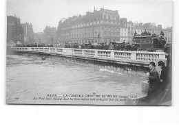PARIS - La Grande Crue De La Seine - Janvier 1910 - Le Pont Saint Michel - Très Bon état - Inondations De 1910