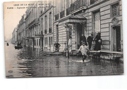 PARIS - Crue De La Seine - Janvier 1910 - Esplanade Des Invalides - Ancien Hôtel Sagan - Très Bon état - Inondations De 1910