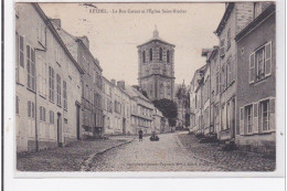 RETHEL : La Rue Carnot Et L'eglise St-nicolas - Tres Bon Etat - Rethel