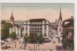 1186. ZÜRICH . PARADEPLATZ - GRAND HOTEL BAUR EN VILLE .  CARTE COLORISEE NON ECRITE - Zürich