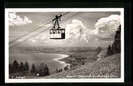 AK Bregenz, Pfänderbahn Mit Blick Nach Lindau  - Seilbahnen