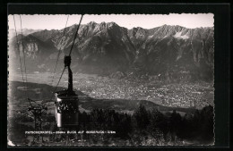 AK Innsbruck, Ortsansicht Mit Patscherkofel Und Seilbahn  - Funiculares