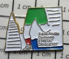 912e Pin's Pins / Beau Et Rare / SPORTS / ATHLETISME 9e FOULEE CANTONALE ETRETAT CRIQUETOT - Athlétisme