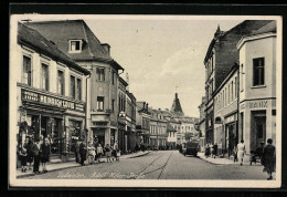 AK Dudweiler, Strasse Mit Passanten Und Geschäft Heinrich Louis  - Sonstige & Ohne Zuordnung