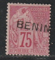 BENIN - N°12 * (1892) 75c Rose - Signé Brun. - Nuevos