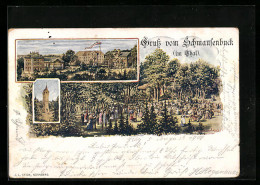 Lithographie Nürnberg, Gasthof Schmausenbuck Mit Garten  - Nuernberg