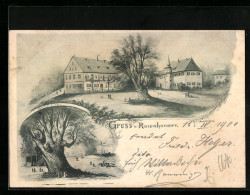 Lithographie Rosenhammer, Ortsansicht Mit Huntings Linde  - Andere & Zonder Classificatie