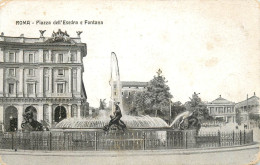 Postcard Italy Rome Piazza Dell' Esedra E Fontana - Autres Monuments, édifices