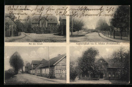 AK Göddenstedt, Gasthaus Von G. Schulze, Strassenpartie Bei Der Schule  - Sonstige & Ohne Zuordnung