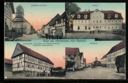 AK Elfershausen, Gasthof Zum Stern, Dorfstrasse Mit Kirche  - Other & Unclassified