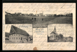 AK Dauchingen, Gasthaus Zur Germania Von J. Emminger, Kirche  - Sonstige & Ohne Zuordnung