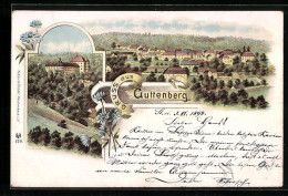 Lithographie Guttenberg, Schloss, Panorama  - Other & Unclassified