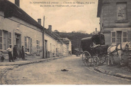 CHAMOUILLE : L'entrée Du Village Vue Prise Du Chemin De Monthenault Avant Guerre - Tres Bon Etat - Other & Unclassified