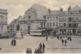 LAON : Place De L'hotel-de-ville Tramway - Tres Bon Etat - Laon