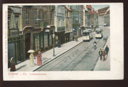 68 - COLMAR - SCHLUSSELSTRASSE - TRAMWAYS - EDITEUR HERMANN LUDEWIG, PROCEDE AUTOCOLOR - Colmar