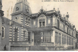 LANGRES : Hotel Des Postes Et Telegraphes - Tres Bon Etat - Langres