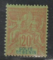 BENIN - N°26 ** (1893) 20c Brique Sur Vert - Nuovi