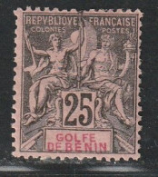 BENIN - N°27 * (1893) 25c Noir Sur Rose - Unused Stamps