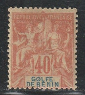 BENIN - N°29 * (1893) 40c Orange - Neufs