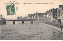 REDON - Quai Saint Jacques Et Pont De La Digue - Très Bon état - Redon