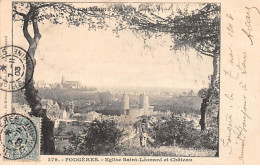 FOUGERES - Eglise Saint Léonard Et Château - Très Bon état - Fougeres