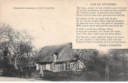 Chaumière Normande à SAINT GATIEN - Soir De Novembre, Théodore Legrand - Très Bon état - Andere & Zonder Classificatie